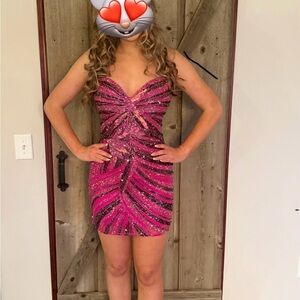 Portia and Scarlett Pink and Purple Mini Dress